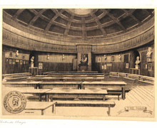 Etching of the Main Hall by Gertrude E. Hayes (1872-1956)